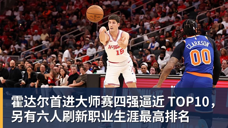 霍达尔首进大师赛四强逼近 TOP10，另有六人刷新职业生涯最高排名