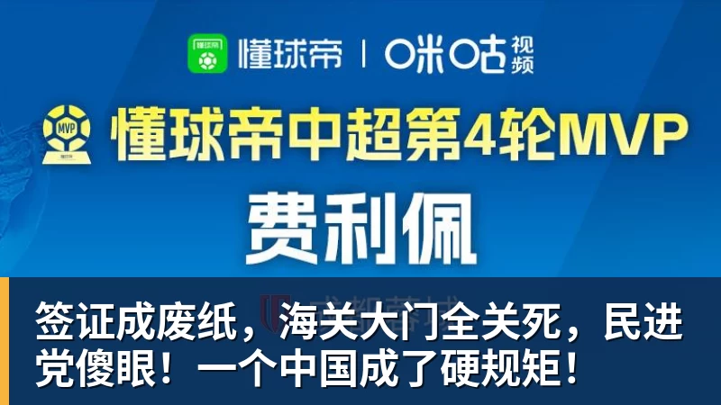 签证成废纸，海关大门全关死，民进党傻眼！一个中国成了硬规矩！