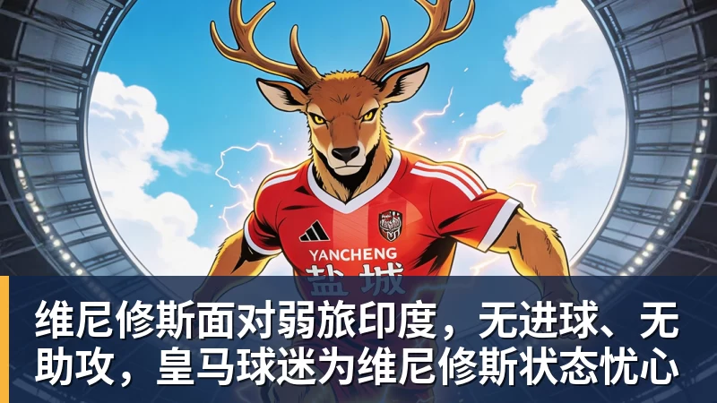 维尼修斯面对弱旅印度，无进球、无助攻，皇马球迷为维尼修斯状态忧心