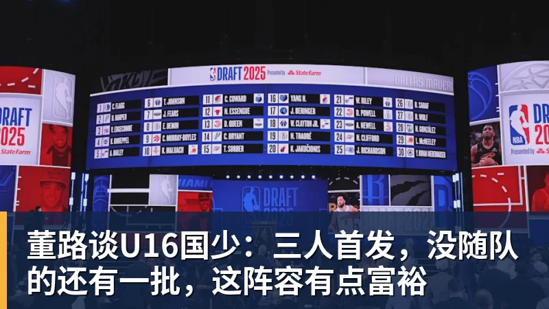 董路谈U16国少：三人首发，没随队的还有一批，这阵容有点富裕